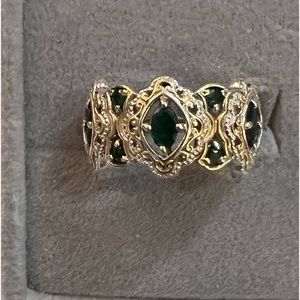 Michael Valatutti Emerald band ring size 7